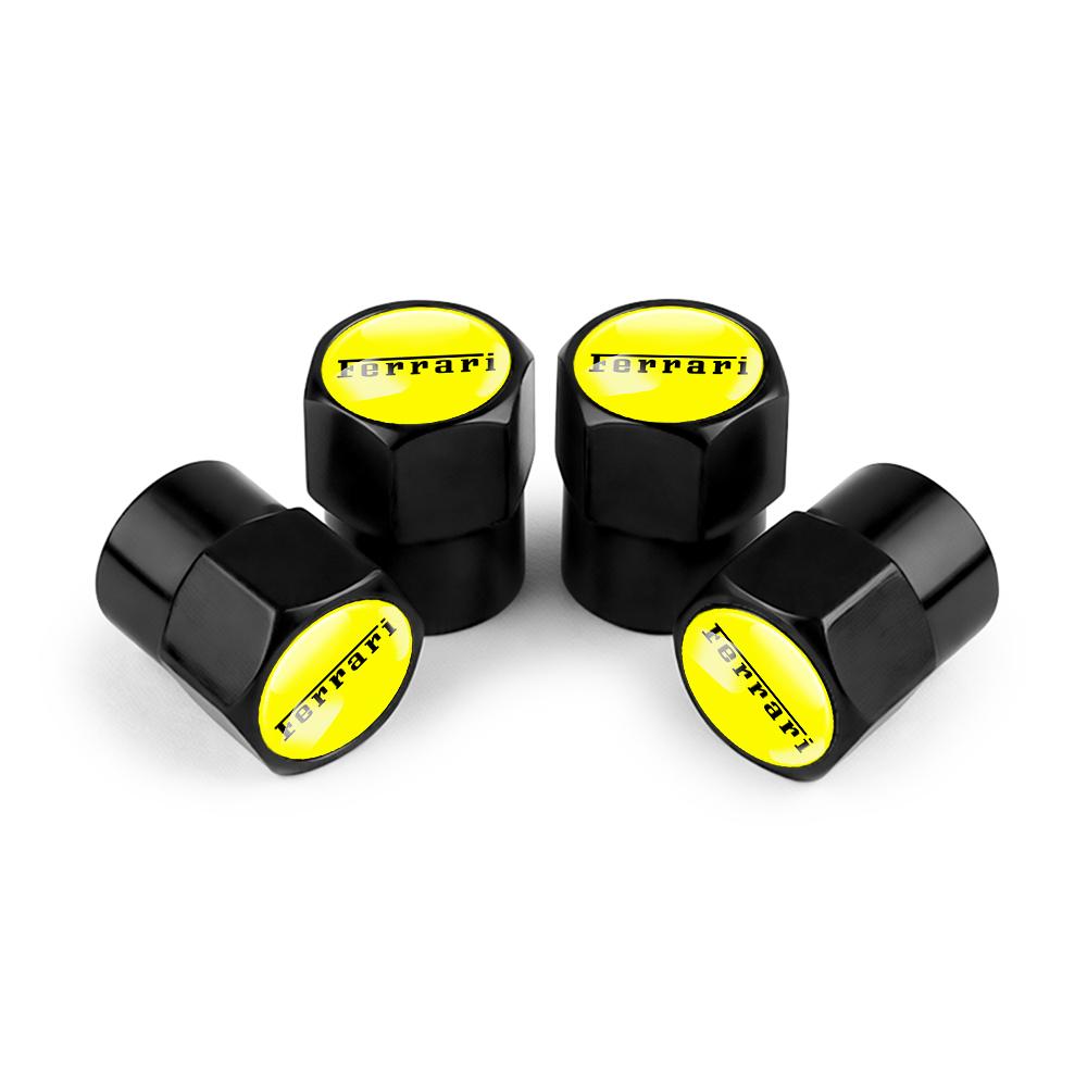 4pcs Car Aluminum Styling Emblem Wheel Tire Valve Stem Air Caps For Ferrari Roma 488 296 SF90 F8 F80 849 KC23 SP8 F40 599 575M JG4