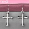925 Sterling Silver Cross Earrings Wedding Jewelry