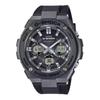 G-STEEL series-W Disc Dual Display 200 Meters Waterproof Solar Movement Resin Strap Men's Watch Black Dial GST-W110MS-1AJF