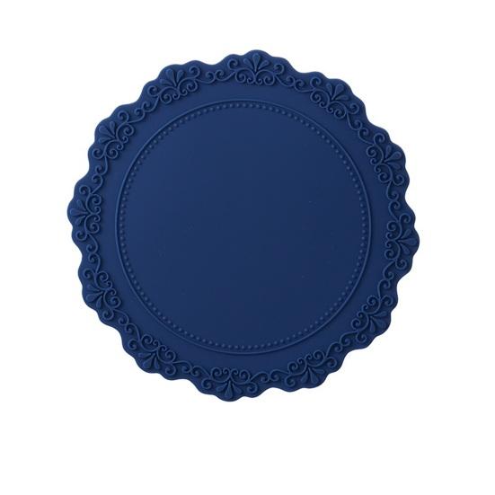 Round Silicone Placemat 9 Inch European Style Waterproof Non-Slip Table