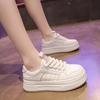 Uncle Babak muffin thick-soled mesh white shoes 2025 new breathable sports lightweight women's casual board shoes