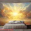 Tapestry Sunburst Dorato Nuvole Drammatiche Cielo Tramonto Appeso a Parete Per Soggiorno Camera da Letto Decorazione Arte Naturale Ispiratrice Stampa Casa