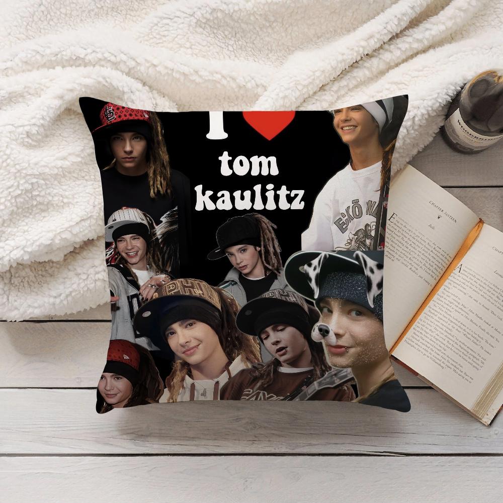 Federa Cuscino Cantante Tom Kaulitz Copricuscino Decorazione per la Casa Adatto per Camera da Letto Auto Ufficio Divano
