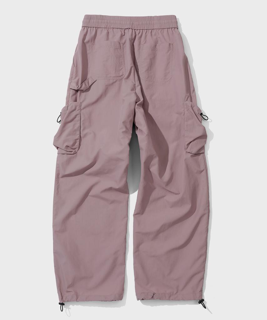 Sekeonmonollogeu Balloon Fit Nylon Cargo Carpenter Elastic Waist Pants [Dupink]_Sept062Dupink