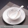 Tian Yajing White Gold Line 3-Piece Ceramic Dinnerware Set