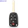 Jingyuqin 5/6Buttons Car Key Case Cover Fob For Honda Odyssey 2011 2012 2013 2014 Remote Key Shell Case Fob