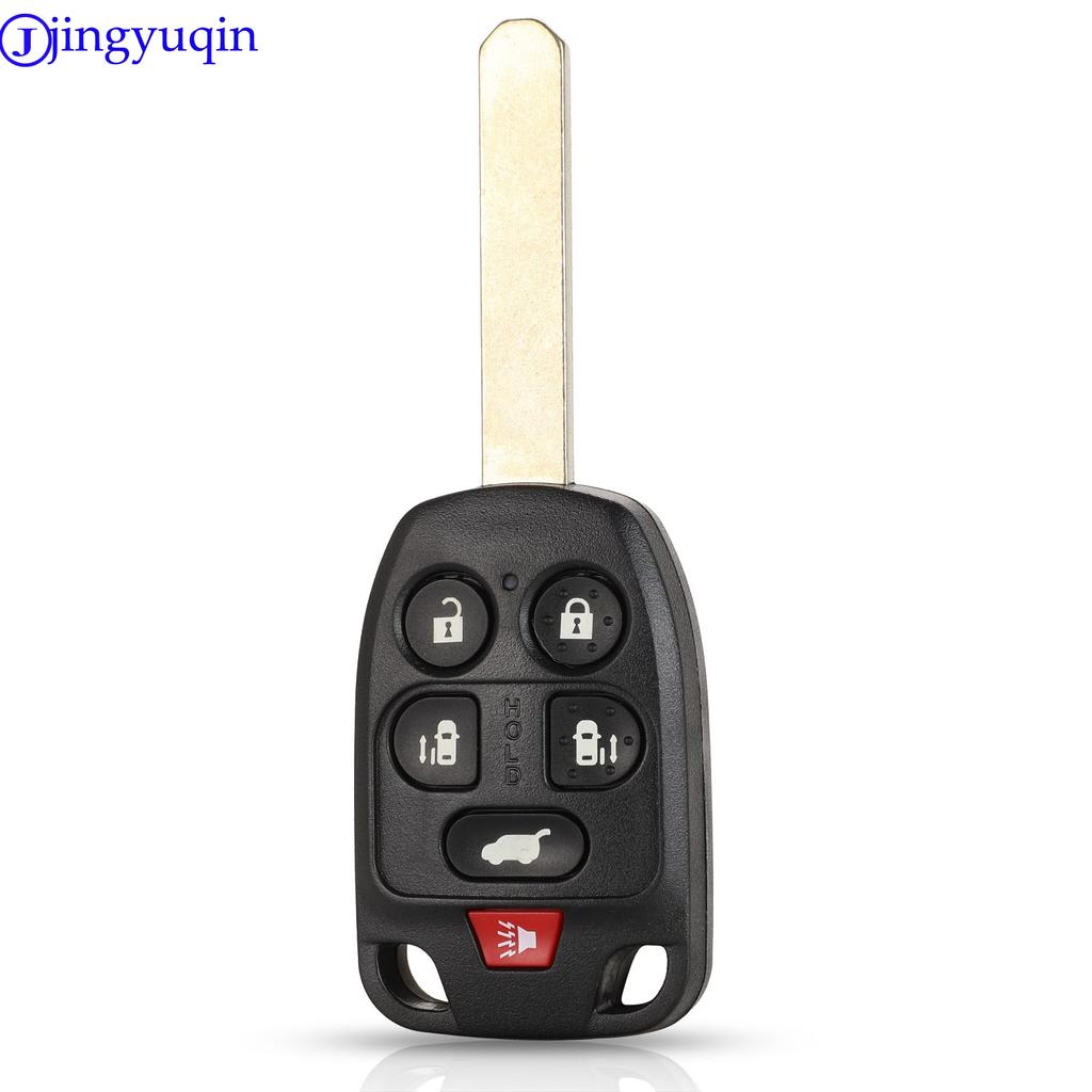 Jingyuqin 5/6Buttons Car Key Case Cover Fob For Honda Odyssey 2011 2012 2013 2014 Remote Key Shell Case Fob