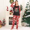 Christmas Print Matching Family Loungewear Set, Long Sleeve Round Neck Top and Pants