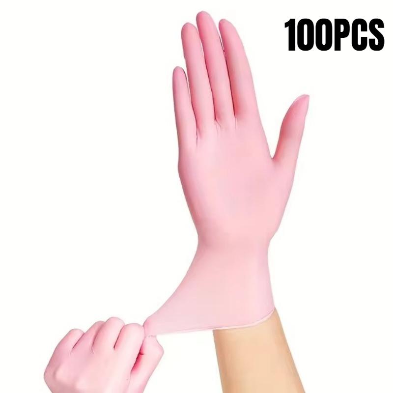 20/50/100PCS Pink Disposable Nitrile Gloves Household Cleaning Gloves for Clean Dishes Hair Dyeing DIY Kitchen Cleaning Tools