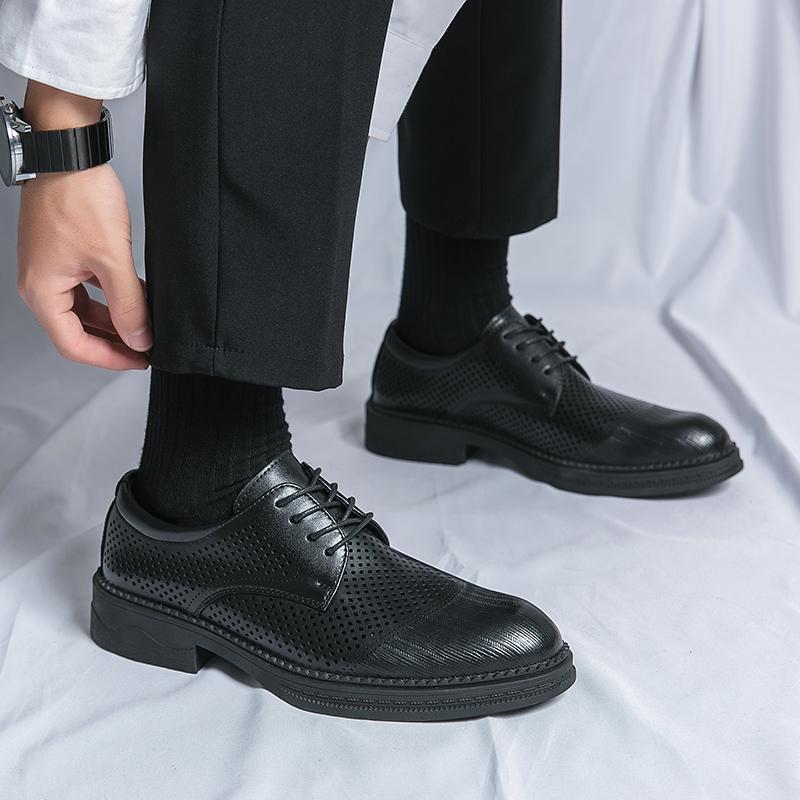 Breathable Formal Business Men's Shoes or HOT SALE Retro Design Styles Leisure Office Party Casual Adult Leather Shoes