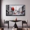 Abstract Black White Paris City Street Landscape Oil Painting Print Poster on Canvas Mural Wall Art for Living Room Home Decor