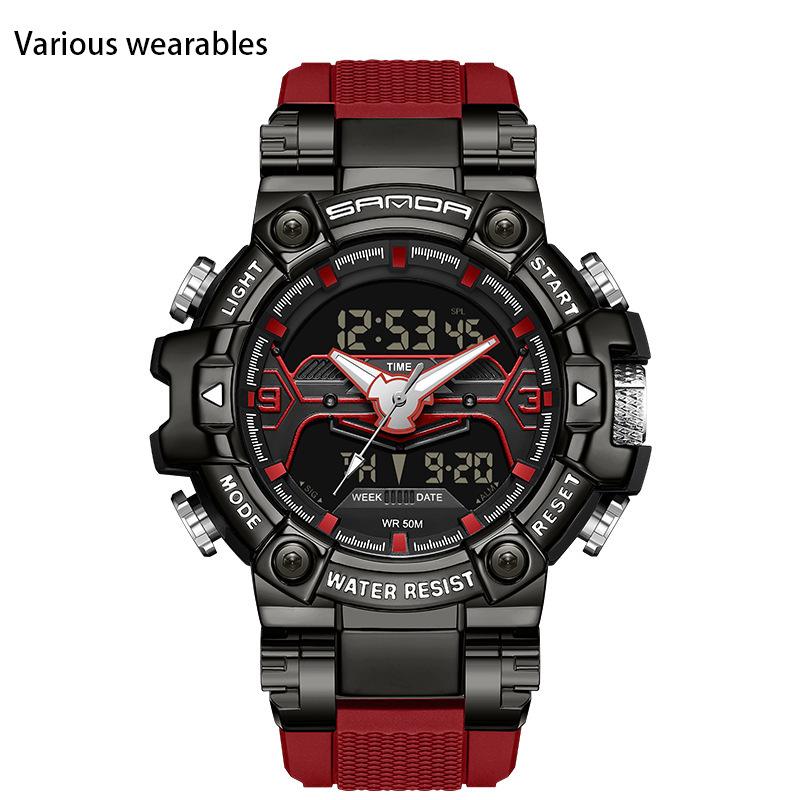 

Новые электронные часы, многофункциональные, модные, трендовые, мужские часы, крутые, светящиеся в темноте, водонепроницаемые, противоударные, будильник, мужские часы