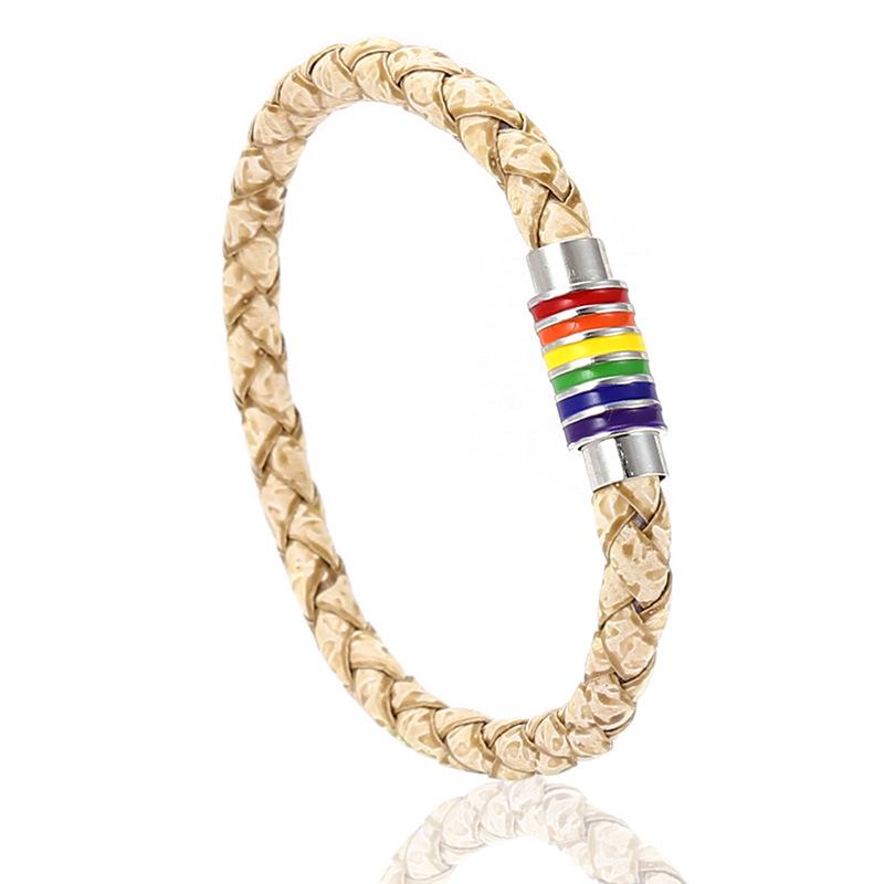 New European-American Fashion Colorful Leather Magnetic Bracelet
