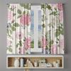 2pc Vintage floral rose curtains   polyester fabric   machine washable   suitable for bedroom living room decoration