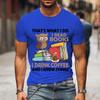 Men Tees I Read Books I Drink Coffee Funny Print T-Shirts Men Book Lovers Tops Oversize Hip Hop T Clothing Summer Casual Tshirt