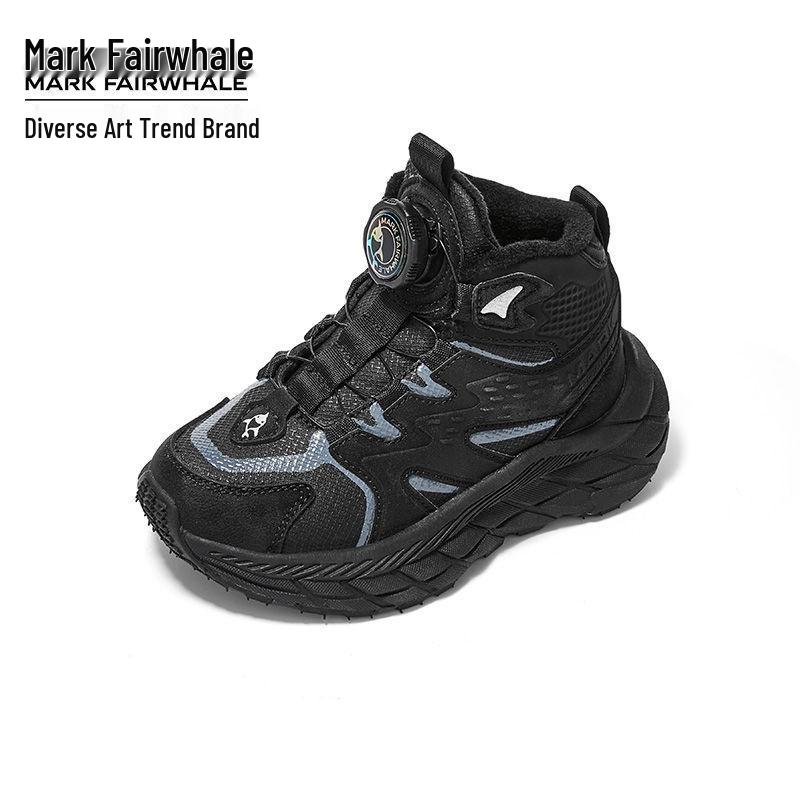 

Mark Fairwhale Boys 2025 Winter Sports Shoes, Plus Velvet, Warm, Anti-Freeze, Big Kids Running Sneakers 30
