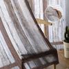 Farm Barn Wooden Door Tulle Drapes Ideal for Living Room Print Sheer Voile Curtain Bedroom Window Screening Drapes Blinds Home Decor
