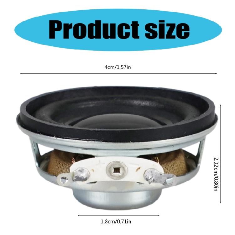 40mm Speakers Dynamic Auditory Speakers with Internal Magnets 4Ohm 3W for Auditory Sound