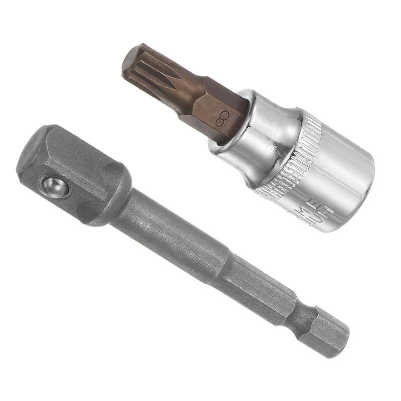 

CoCud spline bit socket M8 bit 3/8 inch drive 2 inch length CR-V socket and socket extension - (Application: For fastener applications)