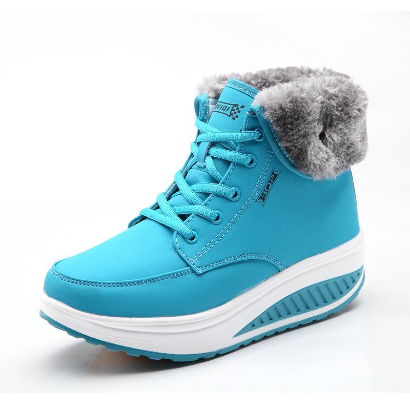 Women's fashion high top warm arch support thick sole soft elastic comfortable shock absorption waterproof non-slip leisure snow boots cotton shoes