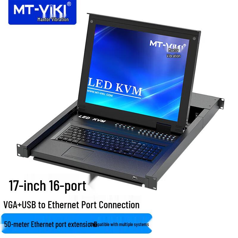 MT-viki KVM Switch with Foldable 17-inch LED Display