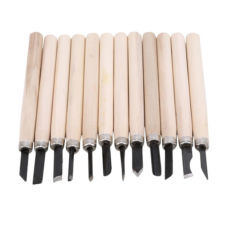 10Pcs High-carbon Steel Stone Carving Knife Engraving Knife Sculpture Stone Chisel Wood Carving Tools Set