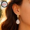 SENIKO Natürliche Süßwasser Große Barocke Perle Ohrringe Mode Zirkonia Perle Ohrringe Für Frauen Partei Schmuck