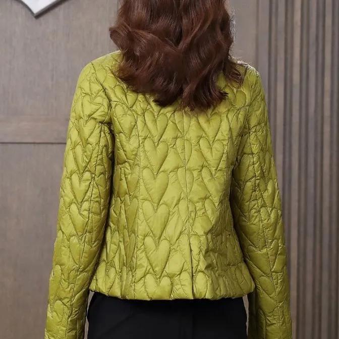 Dames Herfst Winter Jas Koreaans Middenleeftijd Moeder Lange Mouwen Dunne Jas Vrouwelijk Warm Bovenkleding