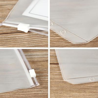 1/5PCS Organization Loose-leaf Resealable Pouch Bag Matte Clear PVC Storage Zip Lock