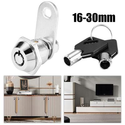 Wohnmobil-Lagerschlösser Schrankverschluss mit Schlüsseln 16-30 mm Rohrförmiges Nockenschloss Türschrank Briefkasten Schublade Schrank Kastenverschluss