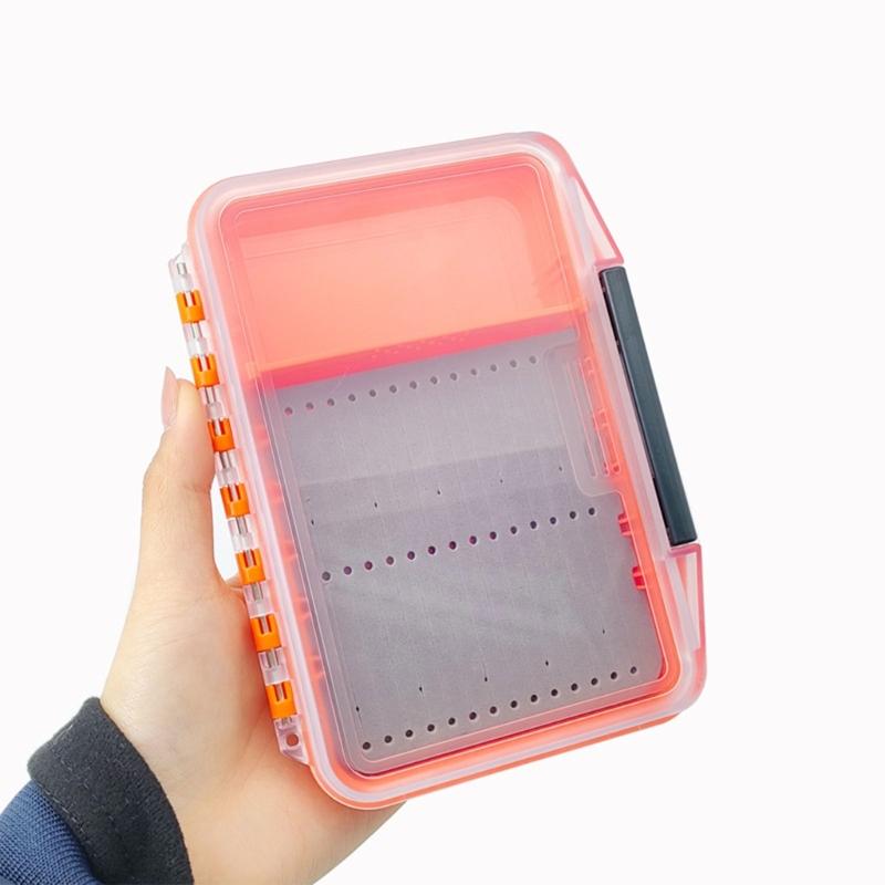 Spoon Hook Baits Organizers Tray Flying Fishing Tackle Waterproof Fly Storage Box Fishing Tackle Box with Sponge Pad
