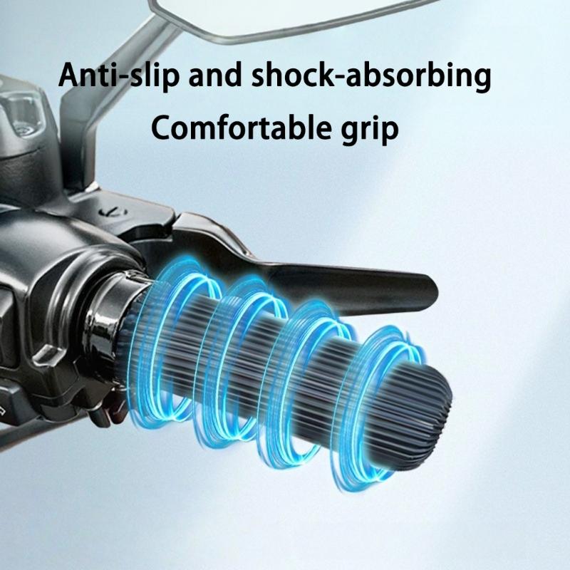 Pack of 2 Silicone Motorcycle Handlebar Covers Slip Resistant Universal Fit Handlebar Grips Vibration Dampening for Ride
