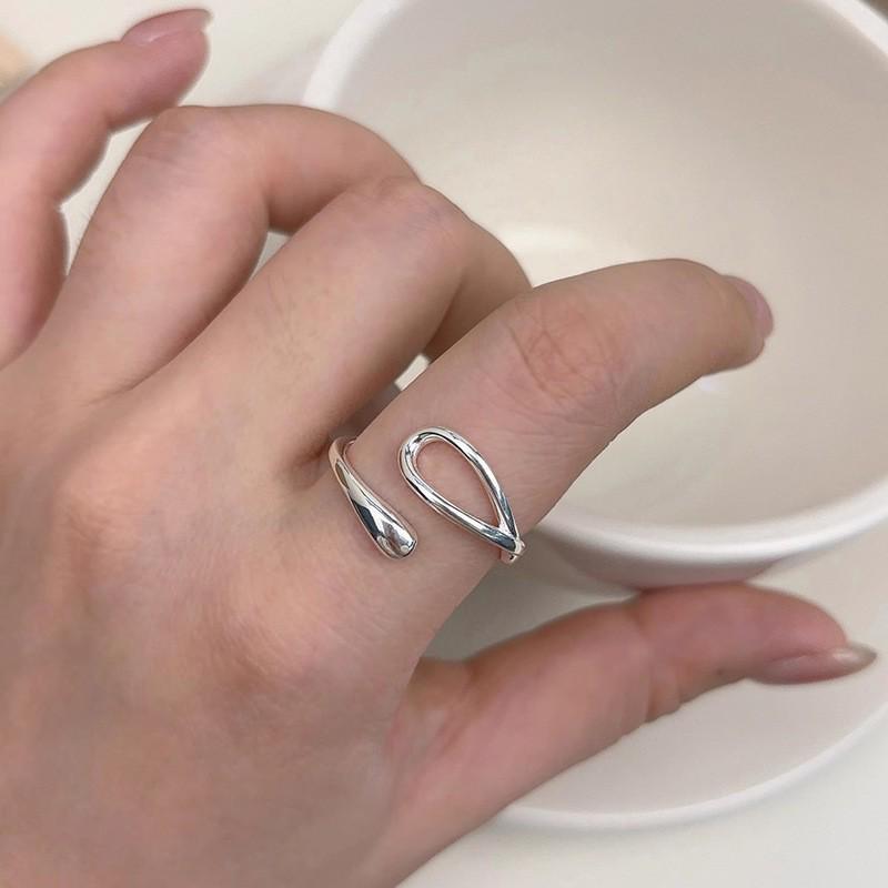 Korean Style Irregular 925 Sterling Silver Women's Versatile Ring, Non-Fading Niche Ins Design