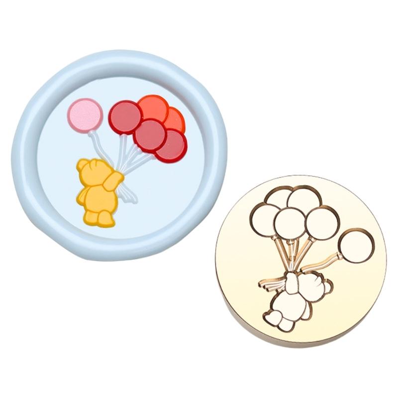 Vintage Seal Stamp Head Small Bear Animal Seal Stamp for Seal Envelope Card Party Invitation Packaging Christmas Wedding