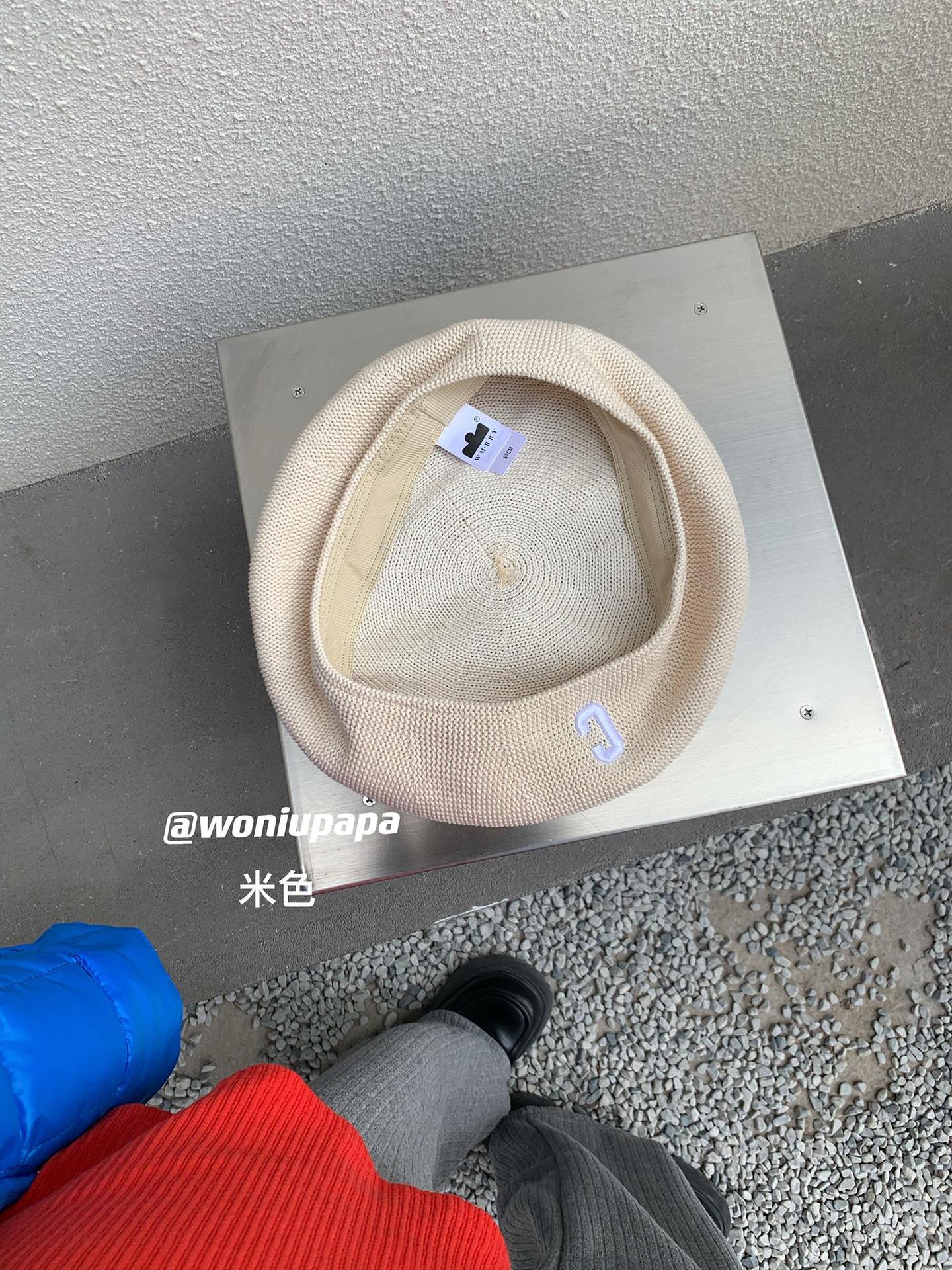 

Girls Blue Sweet Beret Summer And Spring Thin Lightweight Hat Breathable StyleA