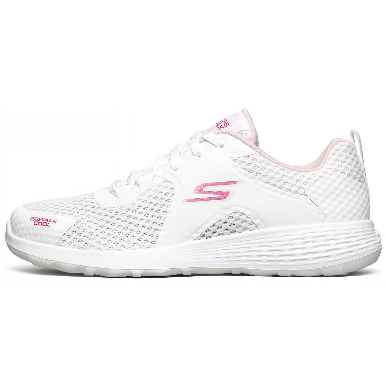 (WMNS) Skechers Go Walk Cool Running Shoes White/Pink Women s 667081-WPK EU 35