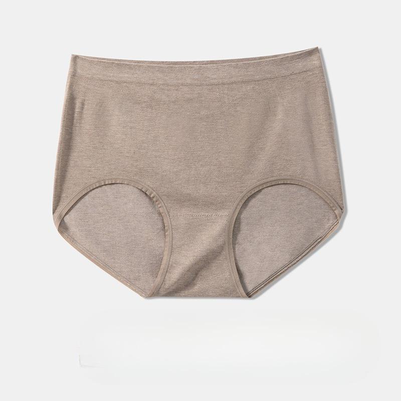 Big Size Female Spring and Autumn Color Cotton High Waist and Belly Without Trace High Stretch Briefs