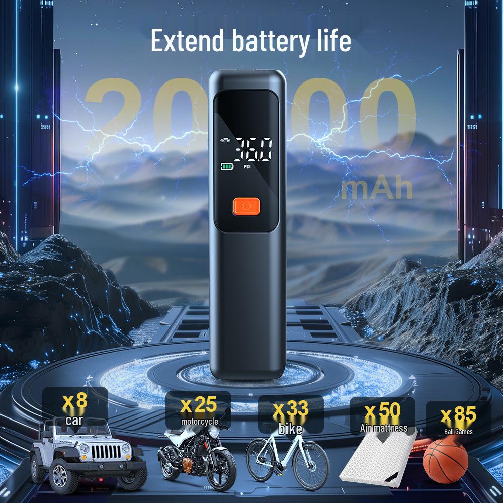 Portable High-Power Electric Car Tire Inflator and Multifunctional Air Pump