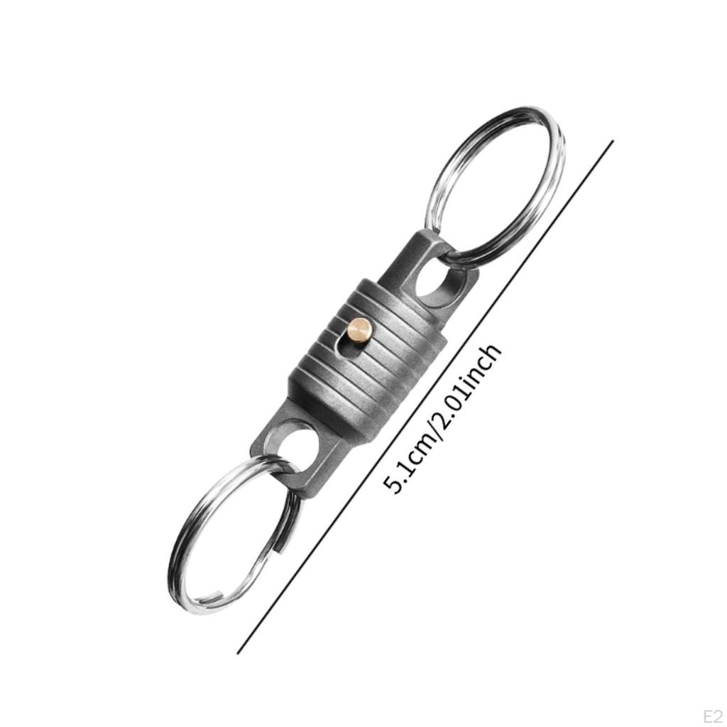 Titanium Quick Release Keychain Compact Multifunctional Key Chain Connector 360° Rotating for
