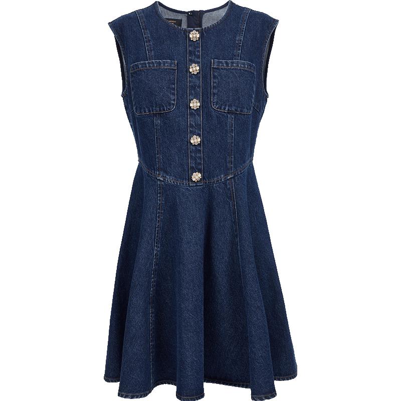 VEROMODA Sleeveless Retro Denim Mini Dress