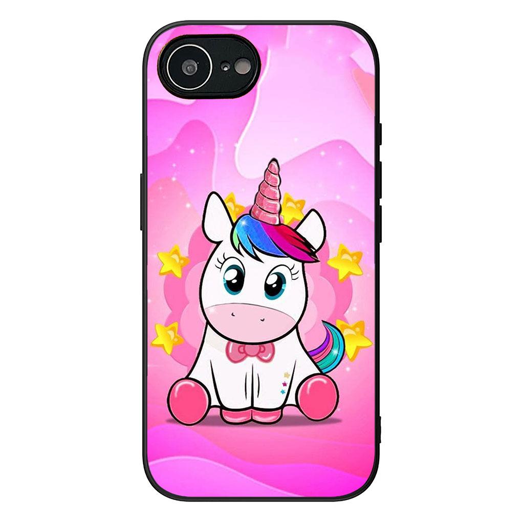 Phone Cover for Apple iPhone 13 12 Mini XS 11 Pro Max 7 8 Plus XR SE 2022 2020 SE3 Case Rainbow Unicorn Anime Cartoon Horse