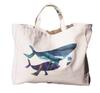 [J's Select] ToteShoulder Bag, 2-Way, Large Capacity, Canvas, Logo (Humpback Whale)