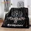 3D Viking Odin Valhalla Nordic Mythology Symbols Blanket,Soft Throw Blanket for Home Bedroom Bed Sofa Picnic Office Travel Cover