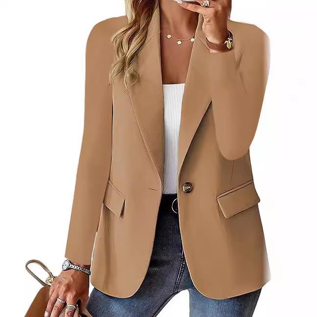 2024 WISH Women's Autumn Long Sleeve Solid Cardigan Blazer