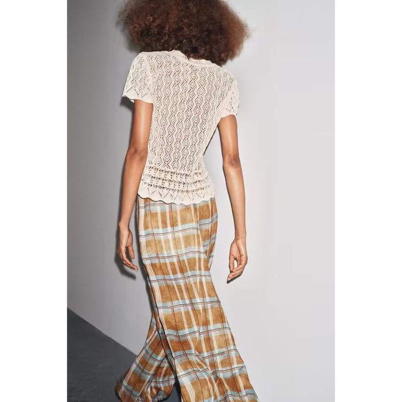 ZA Fall and Winter New Women's Clothing ZR Fashion Style Fashion Joker Casual Gingham Puffy Pants 5289245 802