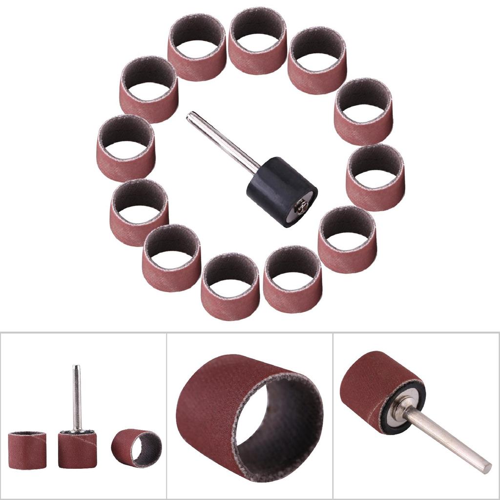 Sanding Sandpaper Bands Sleeves Mandrel Woodworking Craft Polishing Kit (#80)
