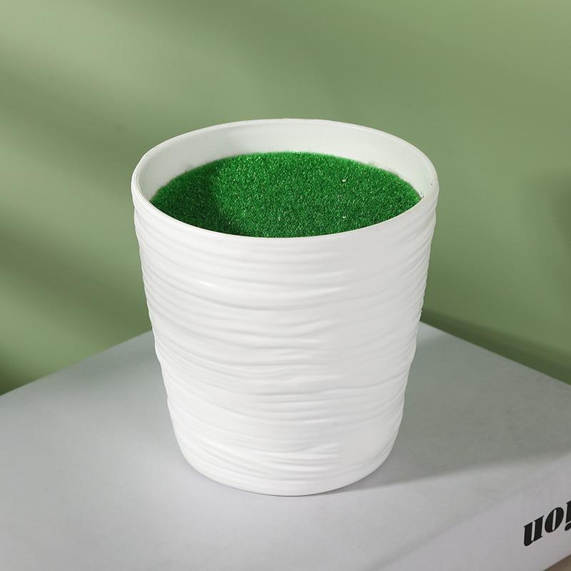 Simulation Ceramic Oval And Square Plastic Flower Pots For Small Foliage And Desktop Decor