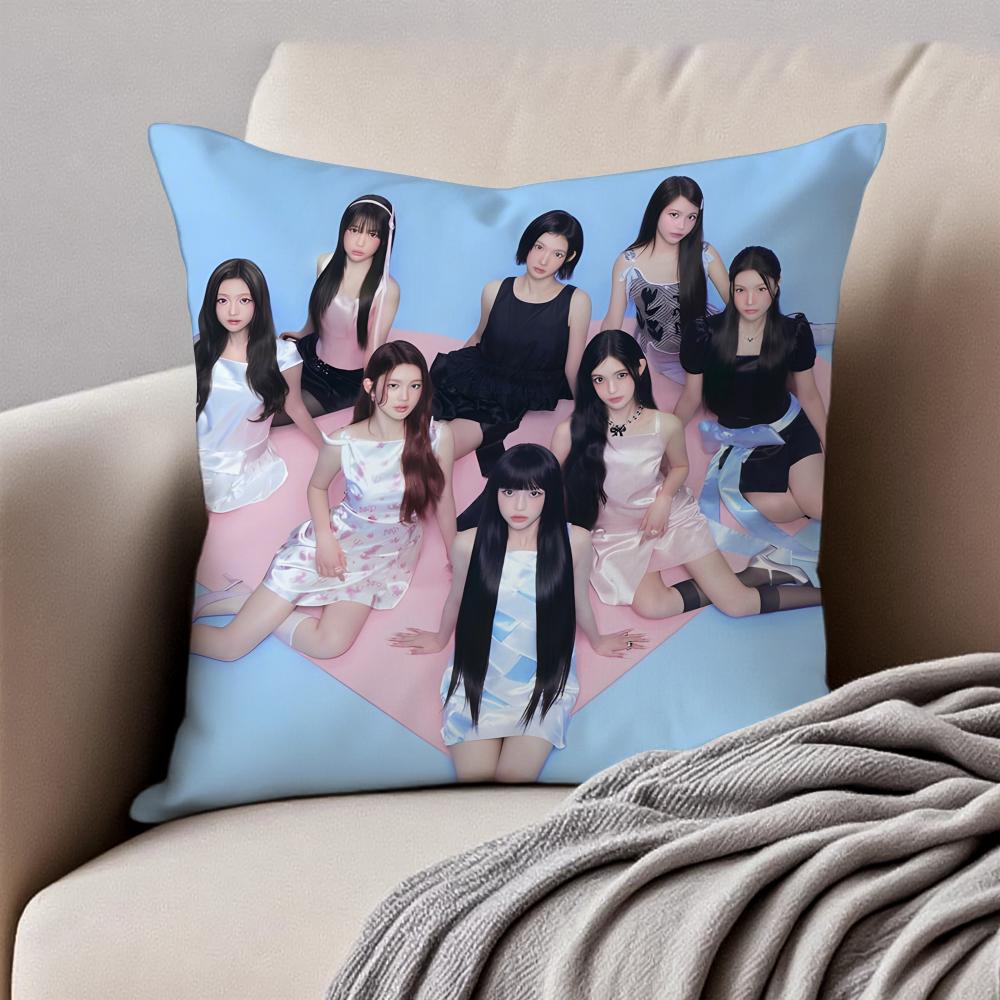 Kpop Korean Girl Group GGirls Generation Cushion Cover Pillowcase Antidustmite Invisible Zipper Short Plush Sofa Cushion