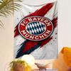 FC Bayern München Logo Design Patterned Tapestry Decorative Wall Hanging, Home Bedroom Living Room Decor