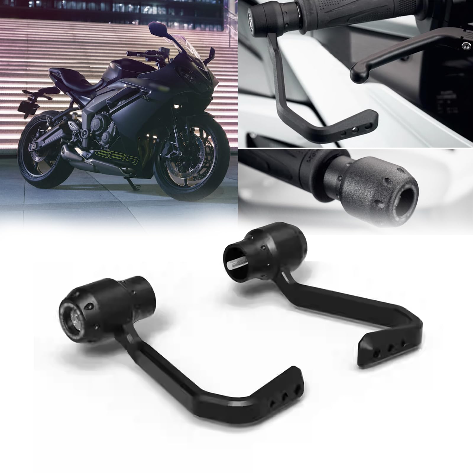 

HJSYYDS Для Daytona 660 Daytona 660 2024+ Комплект защиты рычагов тормоза и сцепления Мотоциклетные аксессуары (Защита лука) [Параллельный импорт]